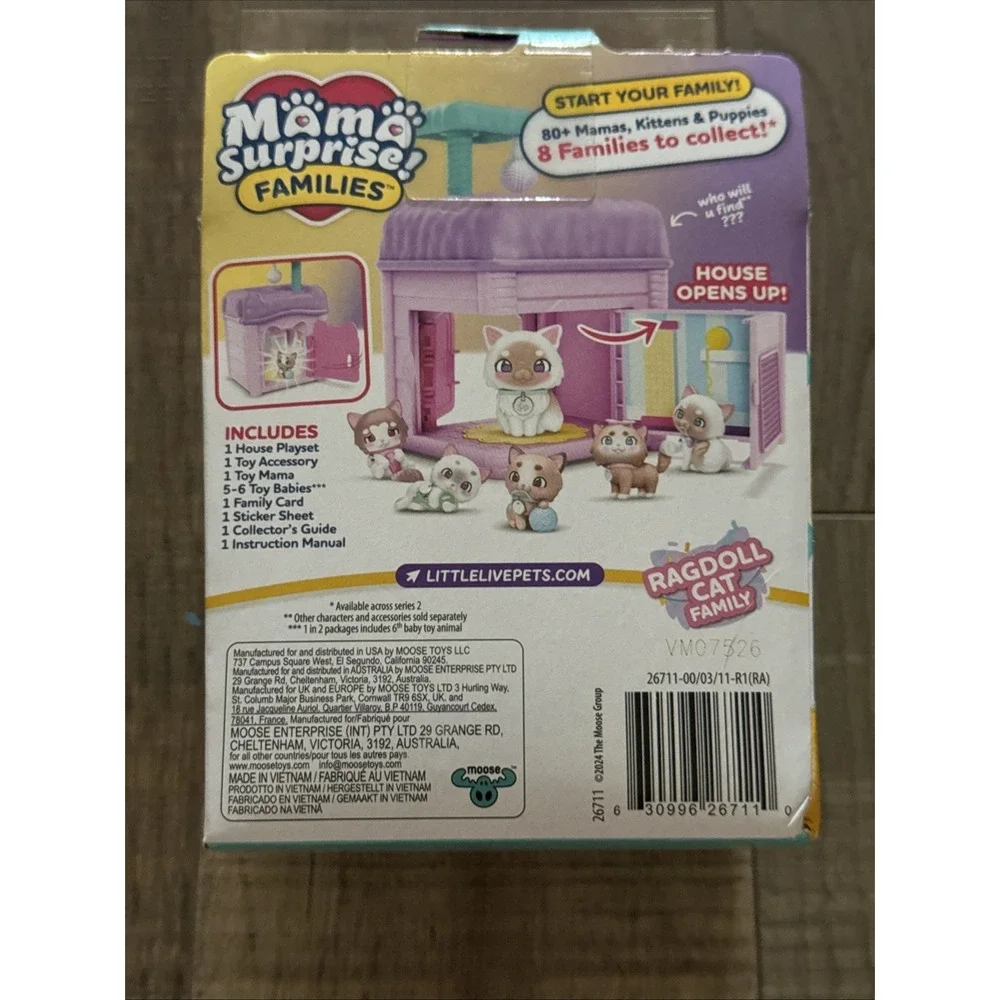 NEW Release Mama Surprise Families Ragdoll Cat - Little Live Pets - Series 2